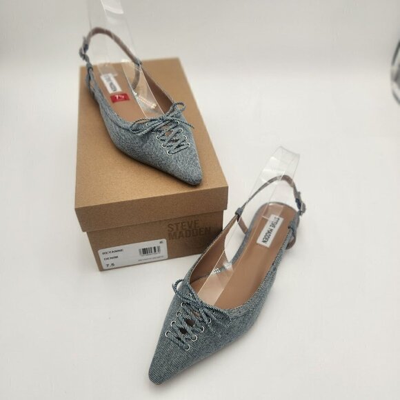 Steve Madden NEW Reyanne Corsetted Slingback Mule Size 7 1/2 - Picture 2 of 9